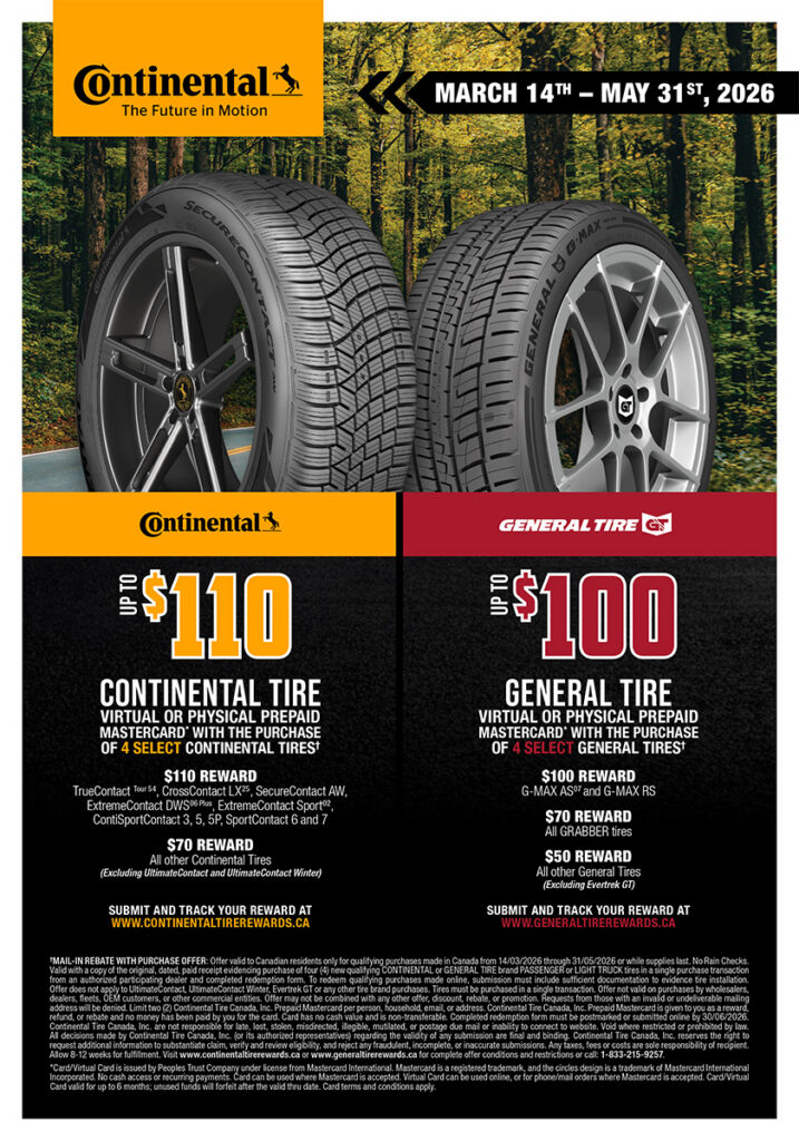 Spring 2026 Continental Tire Promotions